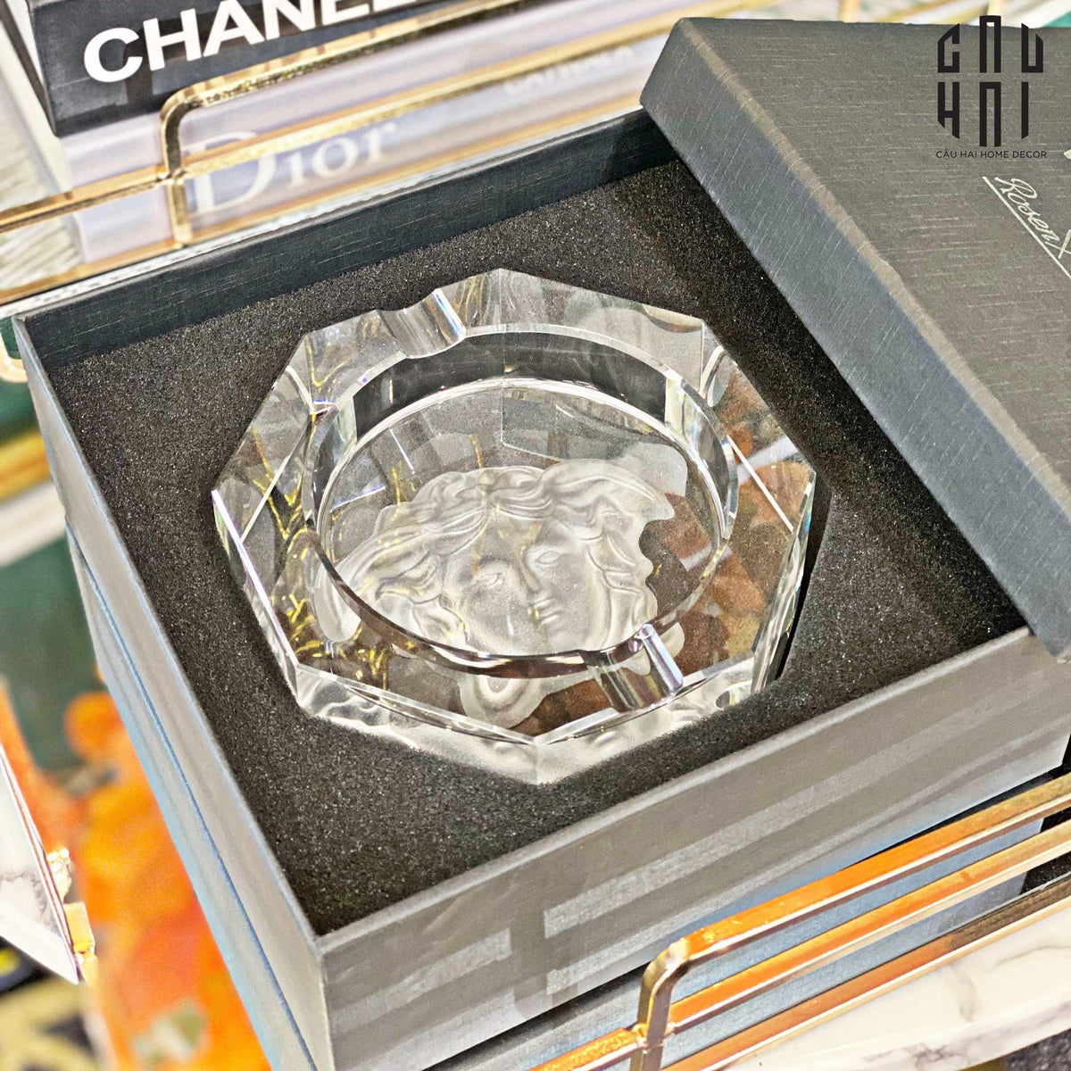 Maison Couture - Gạt Tàn Thủy Tinh Medusa Extravagant Cristalleries Ashtray-Gạt Tàn-CẬU HAI HOME DECOR-CẬU HAI HOME DECOR