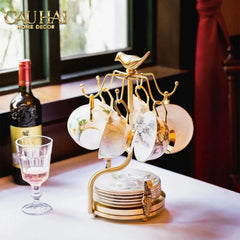 Maison Couture - Giá Treo Tách Trà Bằng Đồng Emperor Bird Cup Stand H36-CẬU HAI HOME DECOR