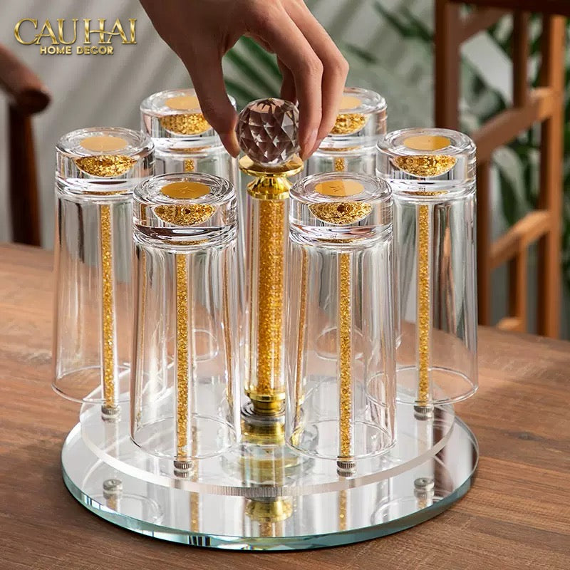 Maison Couture – Giá Úp Ly Cristalleries Orbital 6 Slot – Aurum-LY THỦY TINH-CẬU HAI HOME DECOR