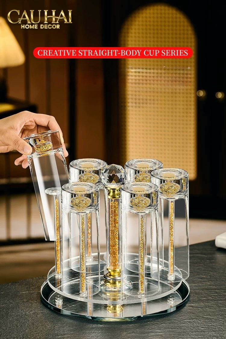 Maison Couture – Giá Úp Ly Cristalleries Orbital 6 Slot – Aurum-LY THỦY TINH-CẬU HAI HOME DECOR
