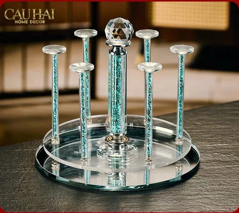 Maison Couture – Giá Úp Ly Cristalleries Orbital 6 Slot – Cyan-CẬU HAI HOME DECOR