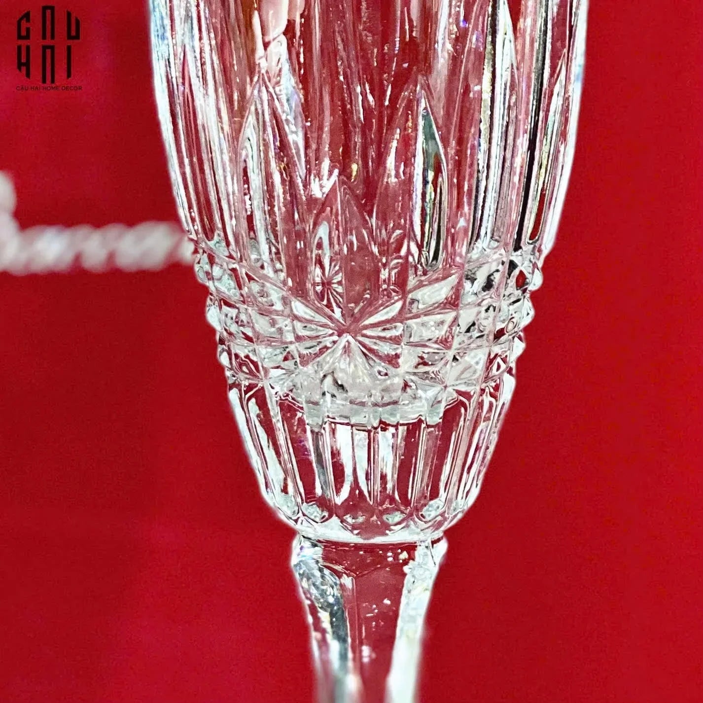 Maison Couture - Gift Box Set 2 Ly Champagne Crown Royal Crystal BCR Glasses - CẬU HAI HOME DECOR