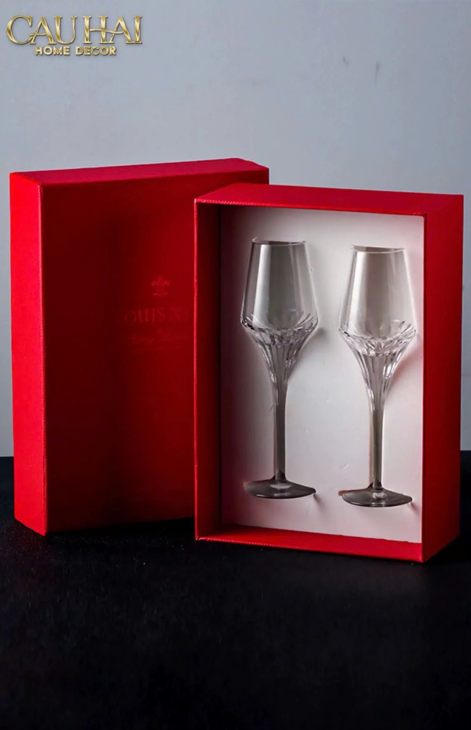 Maison Couture - Gift Set 2 Ly Pha Lê Champagne Cristalleries Louis XIII Gllasses-CẬU HAI HOME DECOR