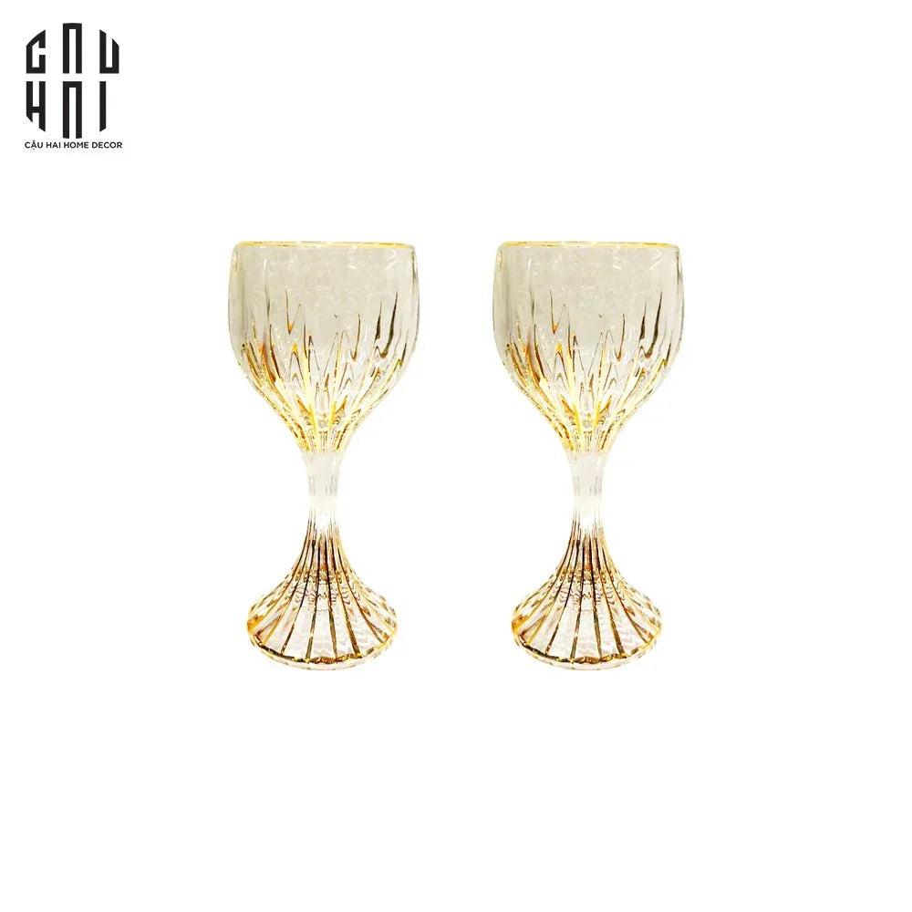 Maison Couture - Gift Set 2 Ly Pha Lê Vino Russo BCR Victoria Cristalleries Glasses-CẬU HAI HOME DECOR