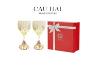 Maison Couture - Gift Set 2 Ly Pha Lê Vino Russo BCR Victoria Cristalleries Glasses-CẬU HAI HOME DECOR