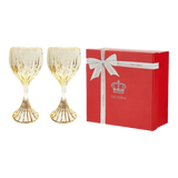 Maison Couture - Gift Set 2 Ly Pha Lê Vino Russo BCR Victoria Cristalleries Glasses