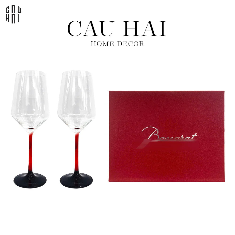 Maison Couture - Gift Set 2 Ly Red Wine Crystal BCR - Barbara - CẬU HAI HOME DECOR