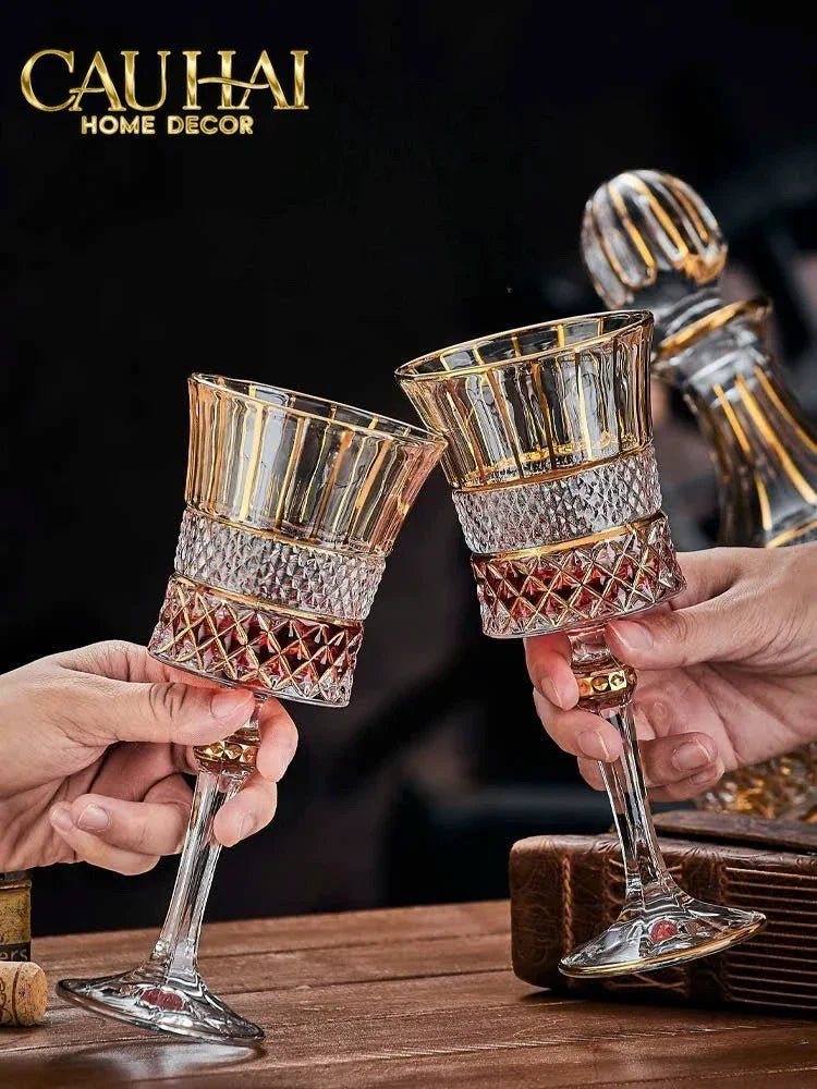 Maison Couture - Gift Set 2 Ly Vang Đỏ Pha Lê Walter Russo Cristalleries Wine Glasses 270ml-CẬU HAI HOME DECOR