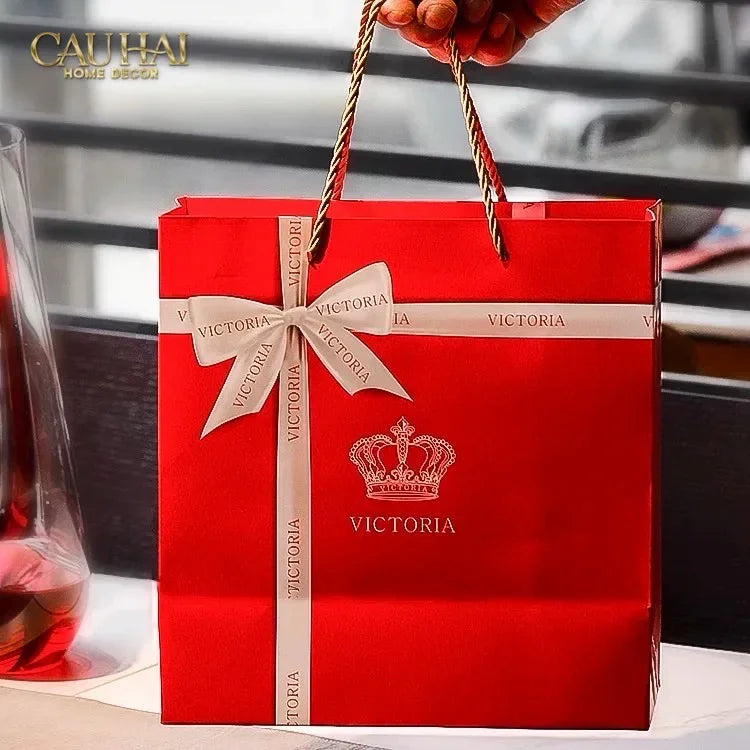 Maison Couture - Gift Set 2 Ly Vang Đỏ Pha Lê Walter Russo Cristalleries Wine Glasses 270ml-CẬU HAI HOME DECOR