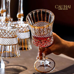 Maison Couture - Gift Set 2 Ly Vang Đỏ Pha Lê Walter Russo Cristalleries Wine Glasses 270ml-CẬU HAI HOME DECOR