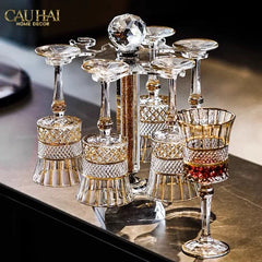 Maison Couture - Gift Set 2 Ly Vang Đỏ Pha Lê Walter Russo Cristalleries Wine Glasses 270ml-CẬU HAI HOME DECOR
