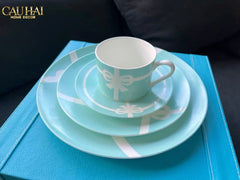 Maison Couture - Gift Set 2 Tách Trà Élégance Turquoise Ribbon 4Pcs-CẬU HAI HOME DECOR