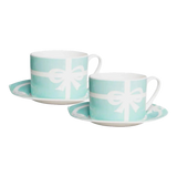 Maison Couture - Gift Set 2 Tách Trà Élégance Turquoise Ribbon 4Pcs