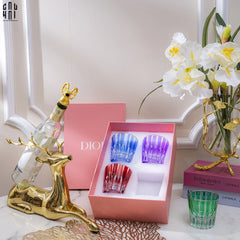 Maison Couture - Gift Set 4 Ly Pha Lê Cristallerie Atélier Rosé Calisson 200ML-CẬU HAI HOME DECOR