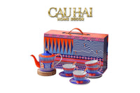 Maison Couture – Gift Set Bình Trà 6 Tách - Prismatique Royale Arlequin 13pcs.-CẬU HAI HOME DECOR