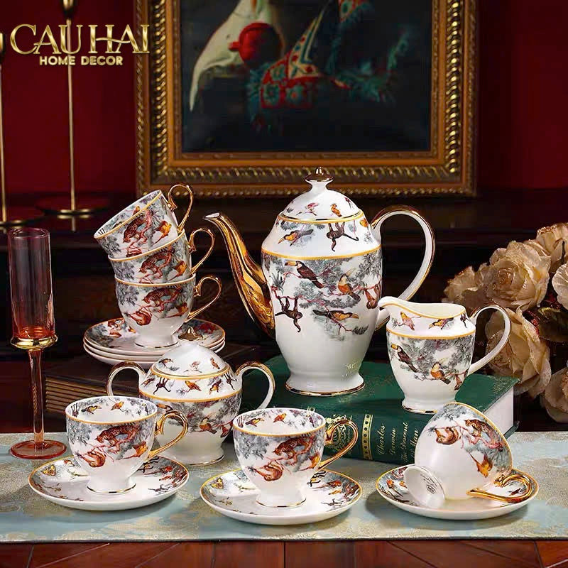 Maison Couture - Gift Set Bình Trà Carnets d’Équateur · Jardin des Oiseaux Tea Set 15Pcs - CẬU HAI HOME DECOR