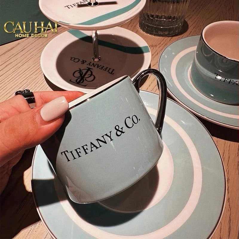 Maison Couture - Gift Set Bình Trà Chiều British Heritage Turquoise Élegance Afternoon Tea Set 5pcs-CẬU HAI HOME DECOR