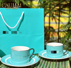 Maison Couture - Gift Set Bình Trà Chiều British Heritage Turquoise Élegance Afternoon Tea Set 5pcs-CẬU HAI HOME DECOR