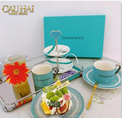 Maison Couture - Gift Set Bình Trà Chiều British Heritage Turquoise Élegance Afternoon Tea Set 5pcs-CẬU HAI HOME DECOR