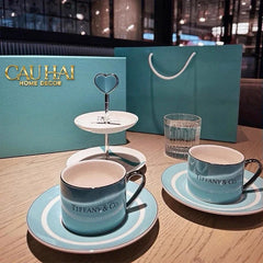 Maison Couture - Gift Set Bình Trà Chiều British Heritage Turquoise Élegance Afternoon Tea Set 5pcs-CẬU HAI HOME DECOR