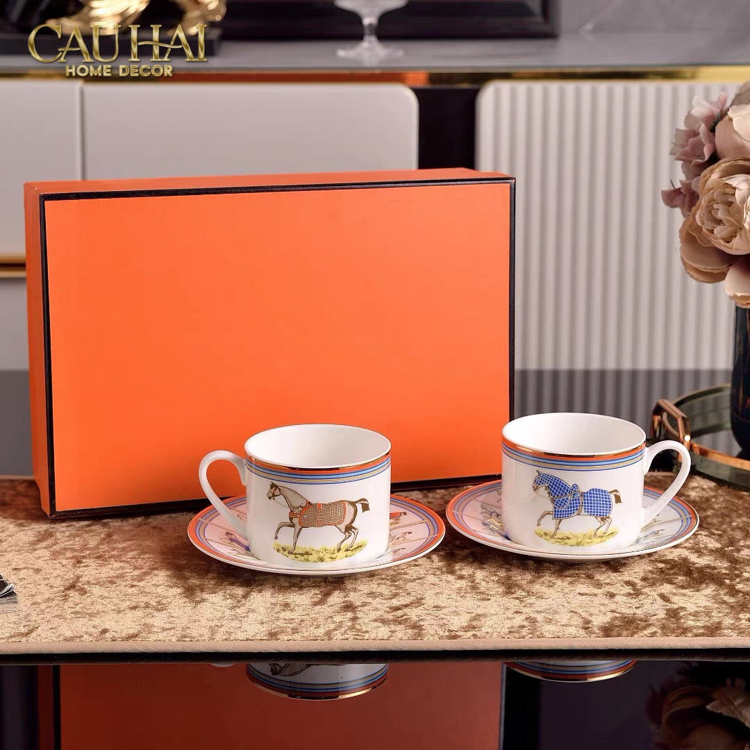 Maison Couture - Gift Set Bình Trà Les Couvertures De Jour 9pcs - Blanc Cassé - CẬU HAI HOME DECOR