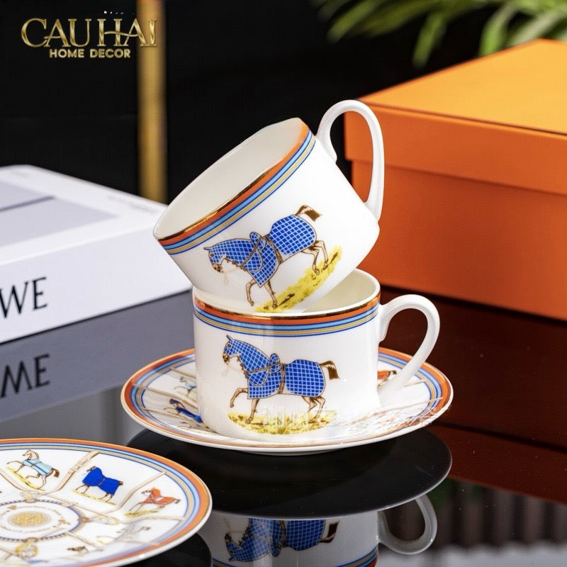 Maison Couture - Gift Set Bình Trà Les Couvertures De Jour 9pcs - Blanc Cassé - CẬU HAI HOME DECOR