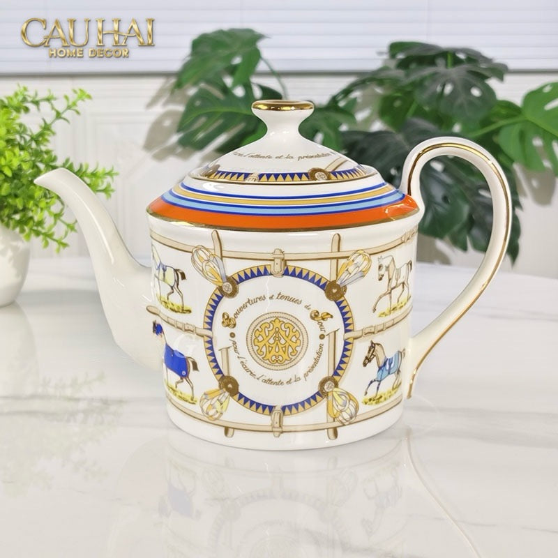 Maison Couture - Gift Set Bình Trà Les Couvertures De Jour 9pcs - Blanc Cassé - CẬU HAI HOME DECOR