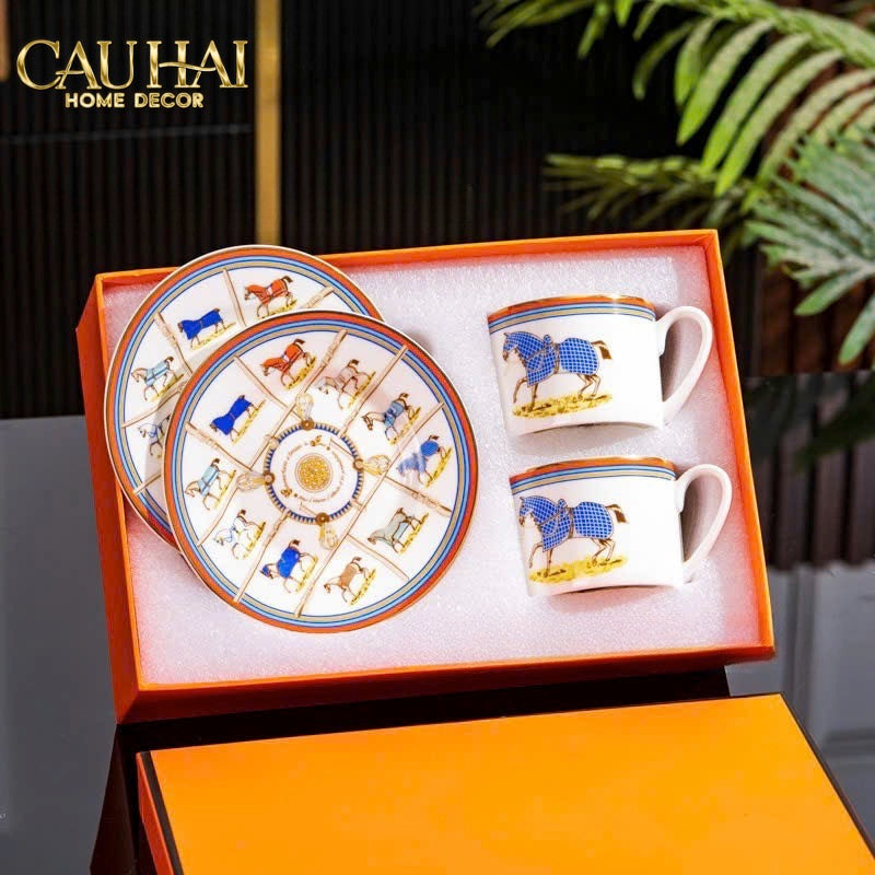 Maison Couture - Gift Set Bình Trà Les Couvertures De Jour 9pcs - Blanc Cassé - CẬU HAI HOME DECOR
