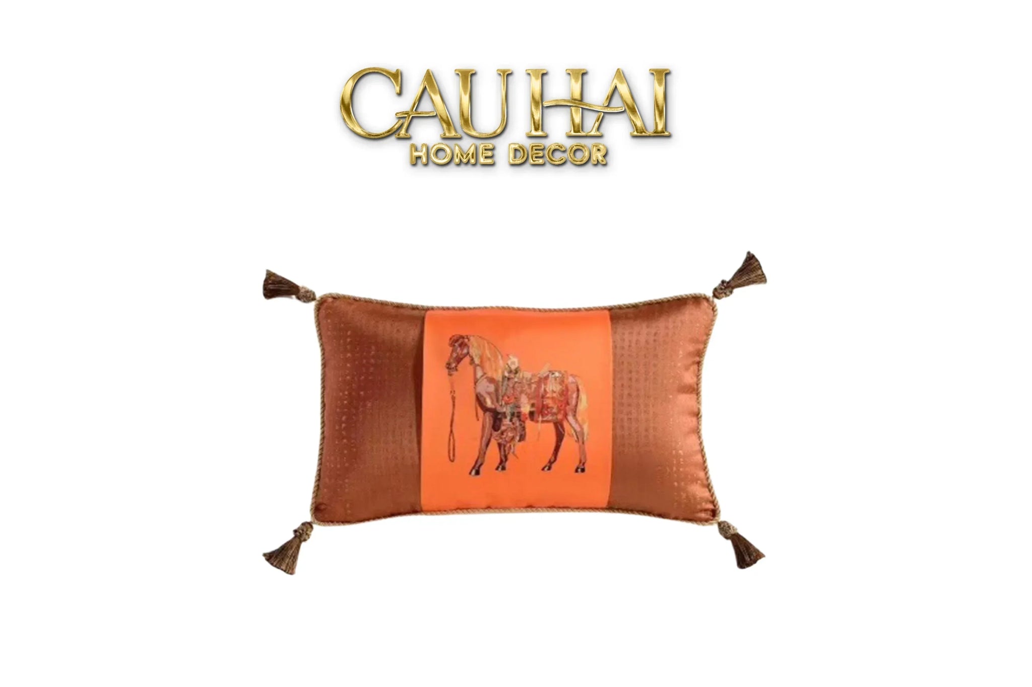 maison-couture-goi-nhung-chenille-cao-cap-signature-orange-cheval-equestre-30x50-corner-tassel-vo-goi-cau-hai-home-decor - CẬU HAI HOME DECOR