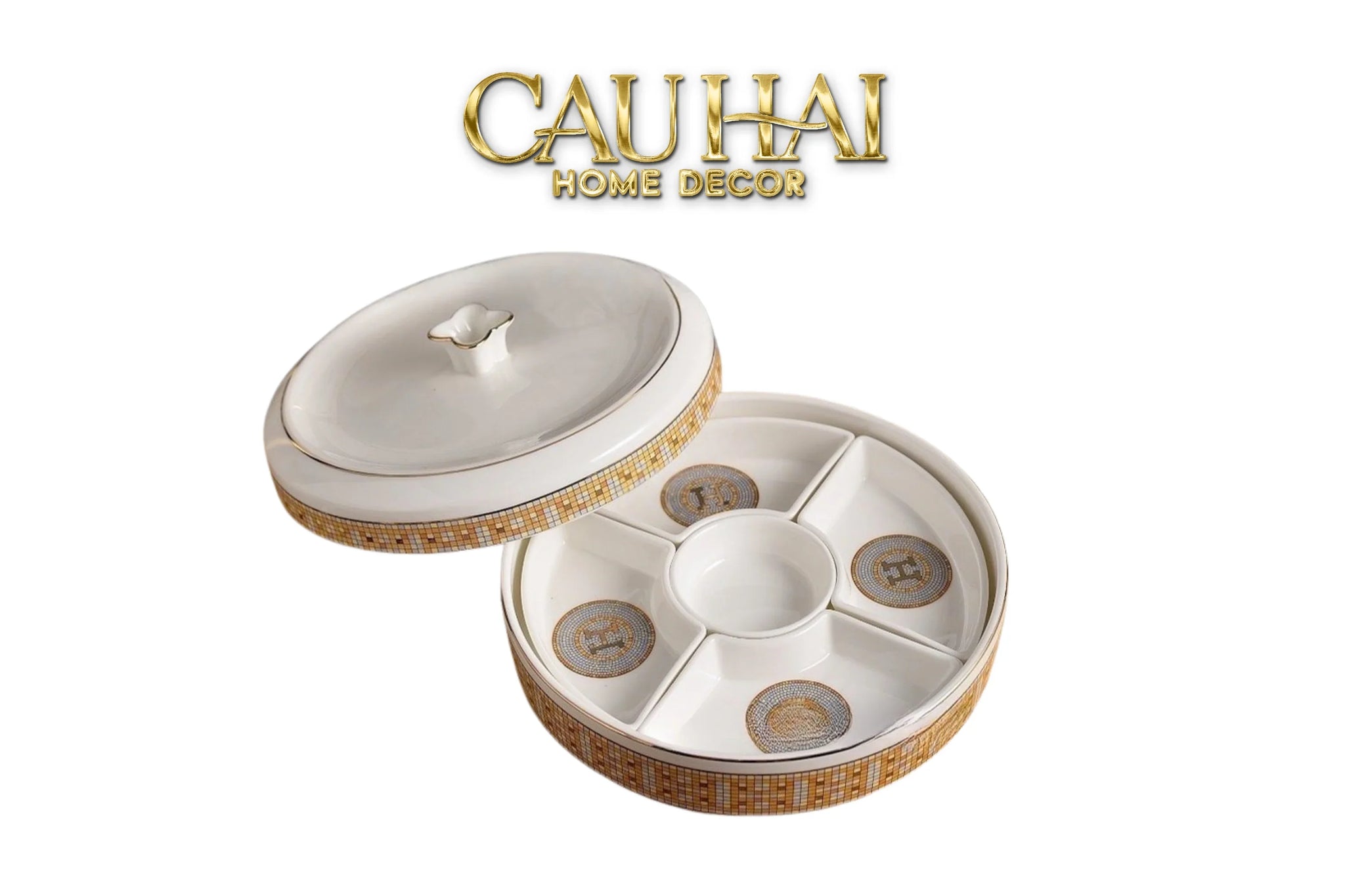 Maison Couture - Hộp Bánh Mứt Helios Mosaïque Signature H-CẬU HAI HOME DECOR