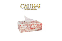 Maison Couture - Hộp Khăn Giấy D.O Gốm Sứ Toile de Jouy Red Porcelain Tissue Box-CẬU HAI HOME DECOR