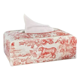 Maison Couture - Hộp Khăn Giấy D.O Gốm Sứ Toile de Jouy Red Porcelain Tissue Box-HỘP KHĂN GIẤY-CẬU HAI HOME DECOR