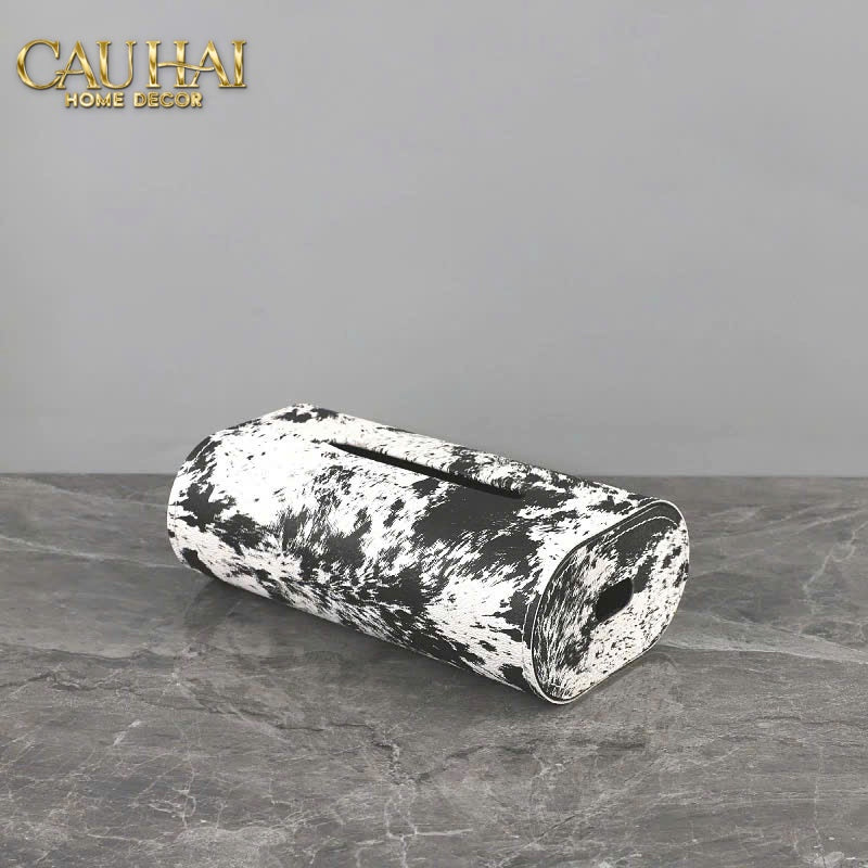 Maison Couture - Hộp Khăn Giấy Da Atélier Lux Leather Arctic Patina Tissue Box - CẬU HAI HOME DECOR