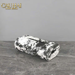 Maison Couture - Hộp Khăn Giấy Da Atélier Lux Leather Snowy Arctic Patina-CẬU HAI HOME DECOR