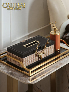 Maison Couture - Hộp Khăn Giấy Exotic Lux Croco - Elk Édition Spéciale-CẬU HAI HOME DECOR