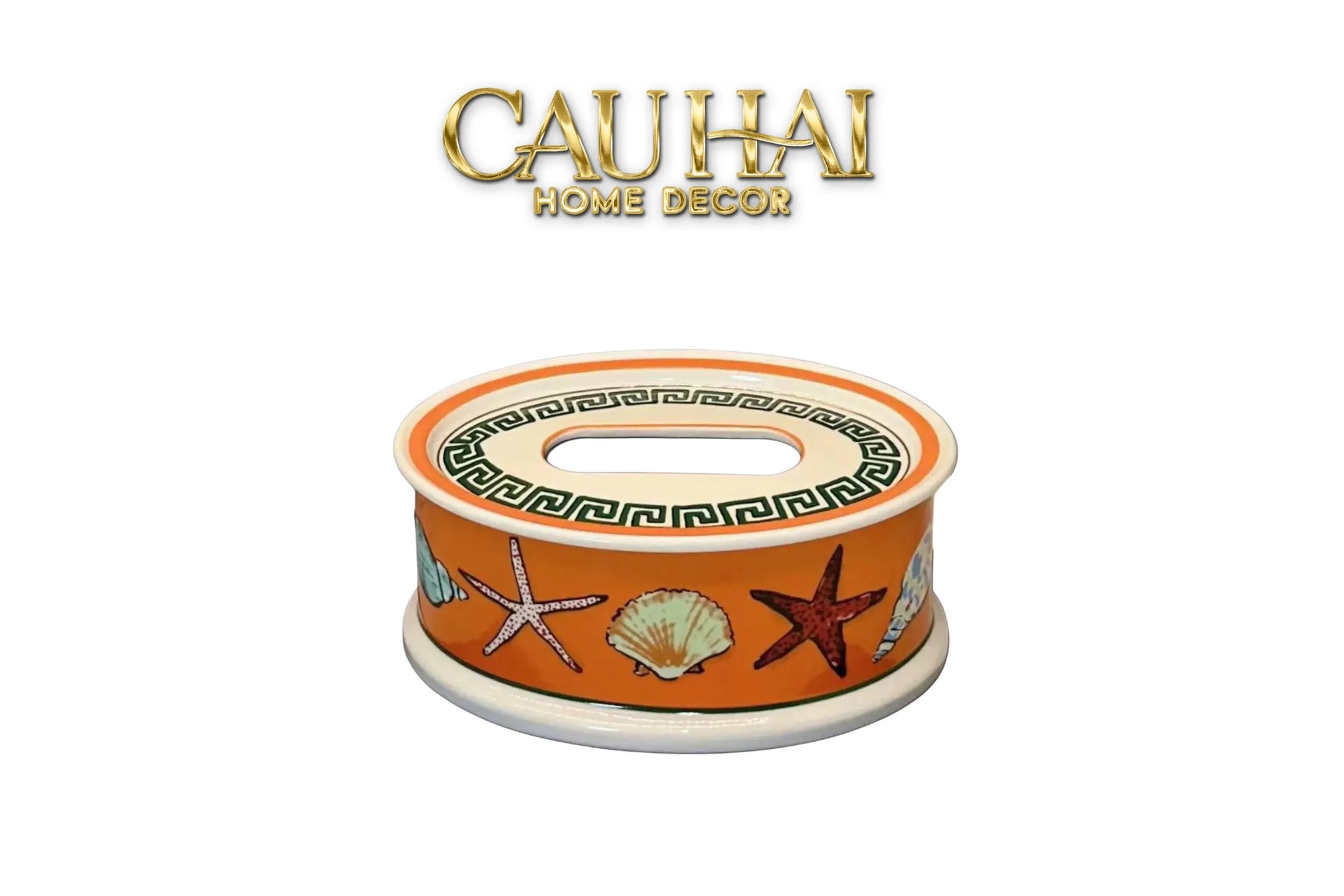 Maison Couture - Hộp Khăn Giấy Gốm Sứ Ginori Aquarium Oval Porcelain Vanity-CẬU HAI HOME DECOR