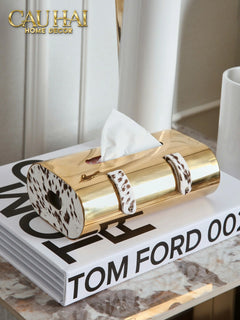 Maison Couture - Hộp Khăn Giấy Metalic Lux Fur Lumière-CẬU HAI HOME DECOR