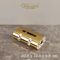 Maison Couture - Hộp Khăn Giấy Metalic Lux Fur Lumière-CẬU HAI HOME DECOR