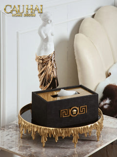 Maison Couture - Hộp Khăn Giấy V Class Phantom Cuir De Croco - Spéciale Medusa-CẬU HAI HOME DECOR
