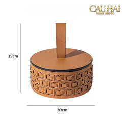 Maison Couture - Hộp Lưu Trữ Boîte à Boîte de Rangement Ronde Cognac D20-CẬU HAI HOME DECOR
