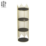 Maison Couture - Kệ 4 Tầng Collin Black Marble Stone Ss25-KỆ TRANG TRÍ-CẬU HAI HOME DECOR