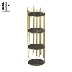 Maison Couture - Kệ 4 Tầng Collin Black Marble Stone Ss25-CẬU HAI HOME DECOR