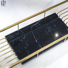 Maison Couture - Kệ Bồn Tắm Marshall Black Marble-CẬU HAI HOME DECOR