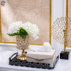 Maison Couture - Khay Acrylic Chữ Nhật Black Cannage Facetté Signature 23x36x4.5-CẬU HAI HOME DECOR
