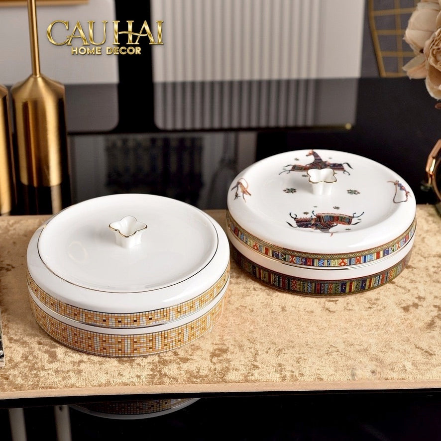 Maison Couture - Khay Bánh Mứt Helios Mosaïque Signature H - CẬU HAI HOME DECOR