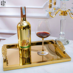 Maison Couture - Khay Chữ Nhật Métallique "Midas Touch" Gilded Fur Handle 35X45-CẬU HAI HOME DECOR