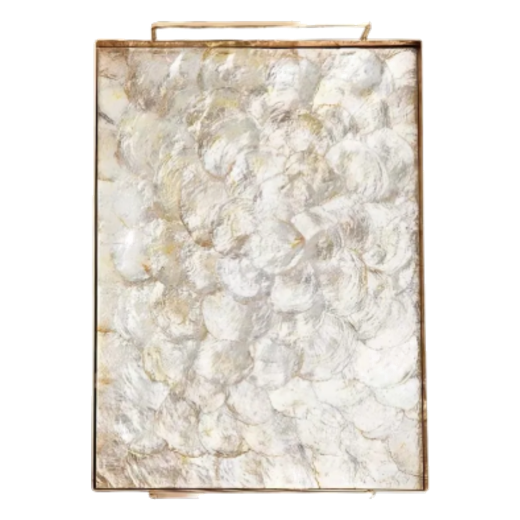 Maison Couture - Khay Chữ Nhật Xà Cừ - Plateau Perle Céleste Celestial Pearl Serving Tray 30*40-KHAY TRANG TRÍ-CẬU HAI HOME DECOR