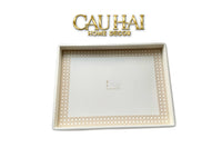 Maison Couture - Khay Da Chữ Nhật Haute Leather D'Ivoire D Class Atélier 30X40-CẬU HAI HOME DECOR