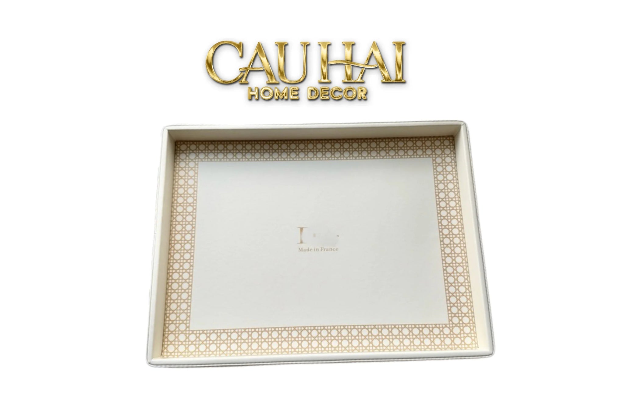 Maison Couture - Khay Da Chữ Nhật Haute Leather D'Ivoire D Class Atélier 30X40-CẬU HAI HOME DECOR