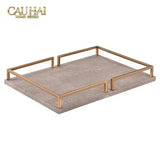 Maison Couture - Khay Da Chữ Nhật Palais D’Ivoire Leather Tray 30x40/25x35-KHAY TRANG TRÍ-CẬU HAI HOME DECOR